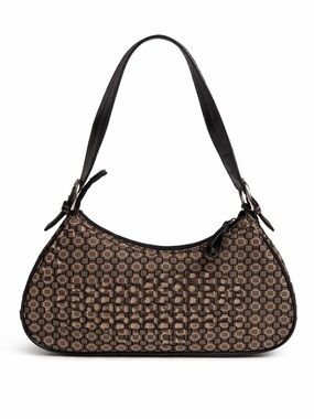 Nine West Vintage Y2K Geometric Pattern Shoulder Bag Small Chic Baguette Style
